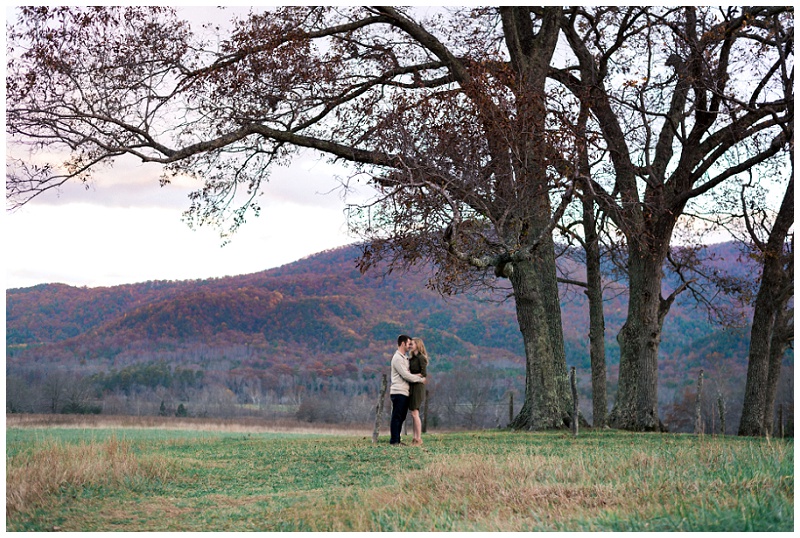 Cades Cove, Pigeon forge engagement pictures, couples posing ideas, fall engagement pictures, fall engagement picture ideas, film, fuji 400, east tn wedding photographers