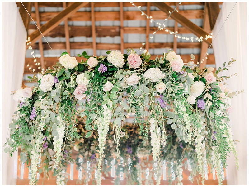 wedding floral chandelier, Barn Venues in East TN