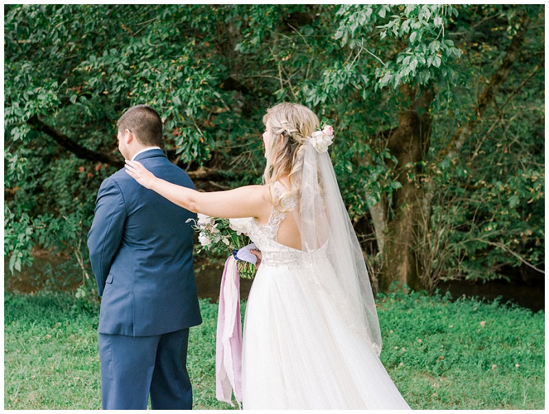 first look bride and groom, Barn Venues in East TN