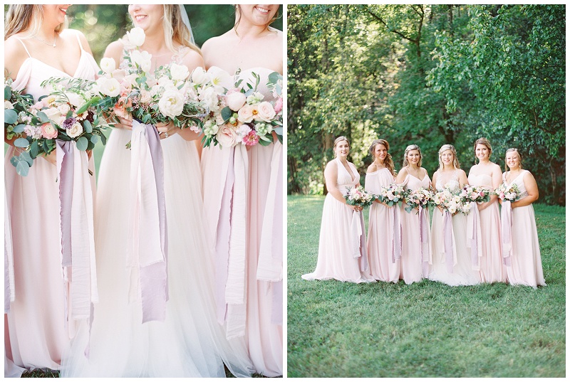 blush bridesmaids dresses, spring bridesmaids gowns, Barn Venues in East TN