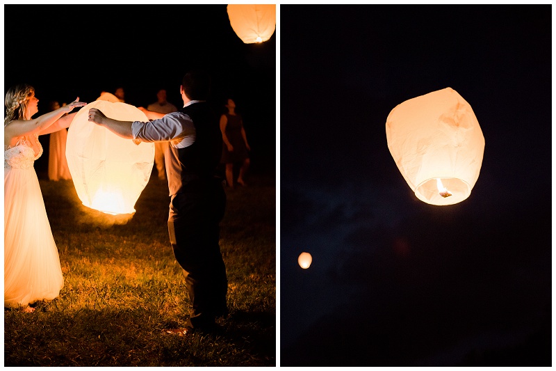 Chinese lantern send off, summer wedding ideas, Barn Venues in East TN, still hollow farm