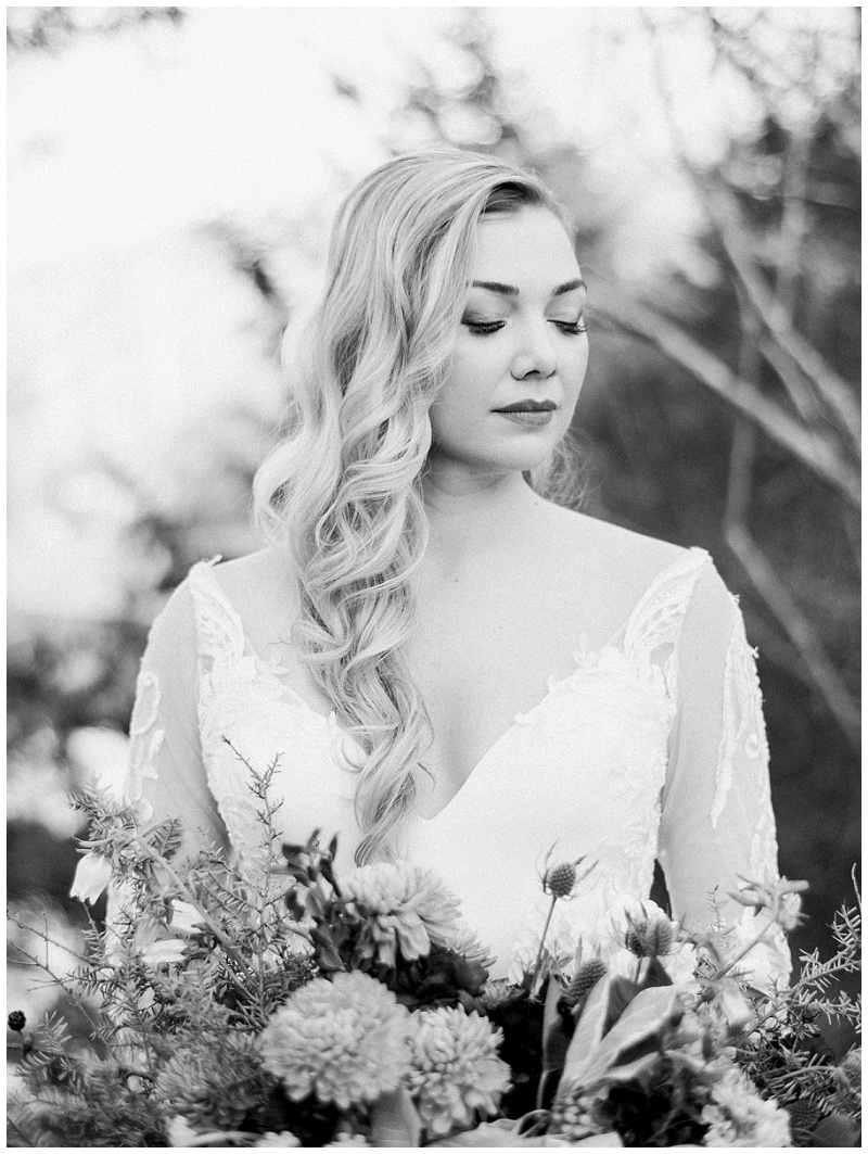 black and white bridal photos, winter bridal pictures, Waterstone Venue Johnson City TN, East TN wedding venues