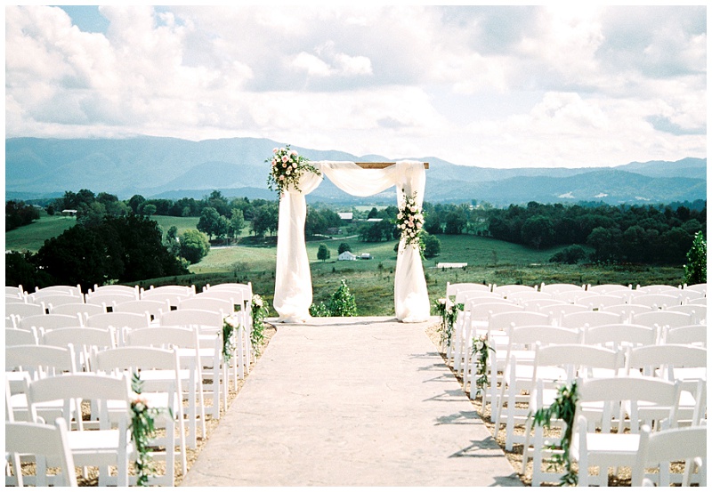 The Homeplace at Johnston Farm Wedding, Flowers by Tammy, mountain wedding ideas, Ceremony decor
