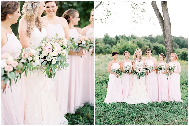 The Homeplace at Johnston Farm Wedding, Knoxville wedding venues, Pink bridesmaids dresses, blush wedding ideas