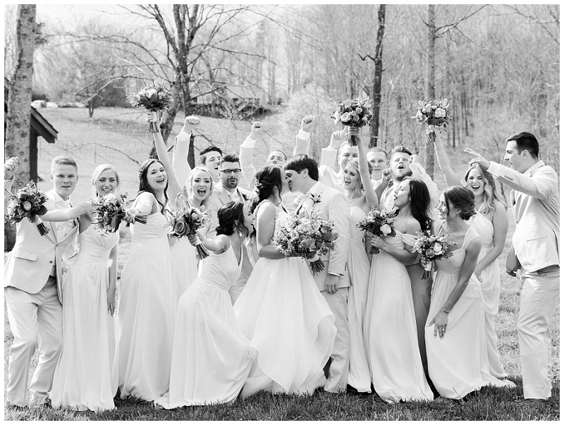 Ramble Creek Athens TN Wedding, Knoxville TN Barn wedding venues, Jos A Bank suits, bridal party photo ideas