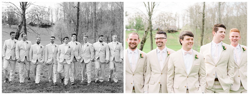 Ramble Creek Athens TN Wedding, Knoxville TN Barn wedding venues, Jos A Bank suits, groomsmen photo ideas