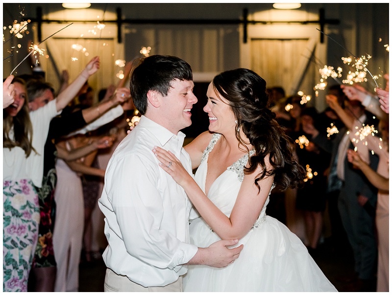 Ramble Creek Athens TN Wedding, Knoxville TN Barn wedding venues, sparkler exit