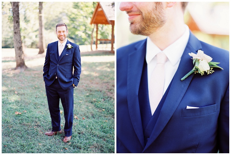 Ramble Creek Events, groom navy blue suit
