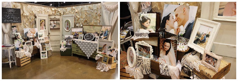 meadowview convention center pink bridal show, photography vendor booth display