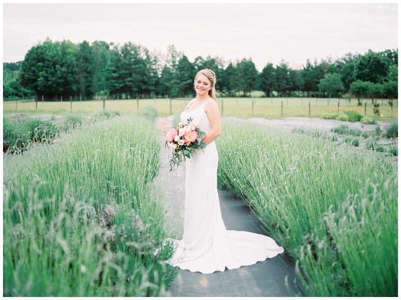 Charlotte NC Wedding Photographers, lavender field bridal pictures