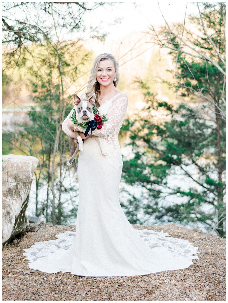 Bridal Pictures with dogs, winter bridal pictures, east tn wedding venues, Waterstone Venue Johnson City TN