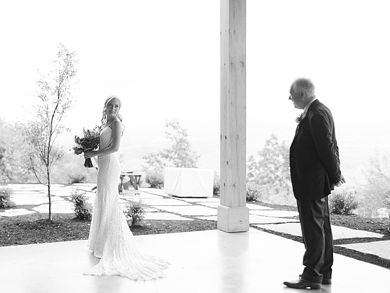 Father and daughter first look at The Trillium Venue in Sevierville, TN.